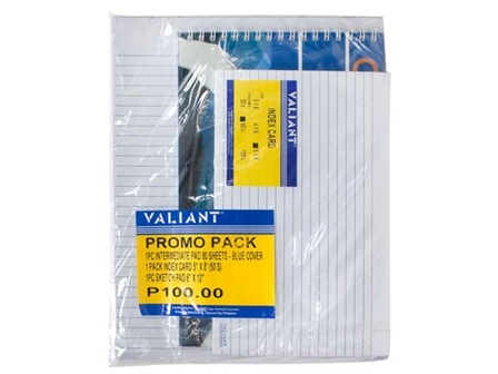 Valiant Intermediate & Sketch Pads + Index Card Promo Pack 3s