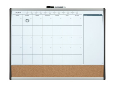 Quartet Magnetic Combination Calendar Board 23x17