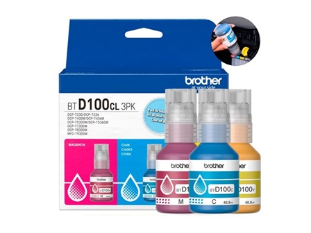 Brother BTD100CL Ink Bottle Cyan, Magenta & Yellow