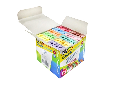 KidArt Dustless Colored Chalk 100s
