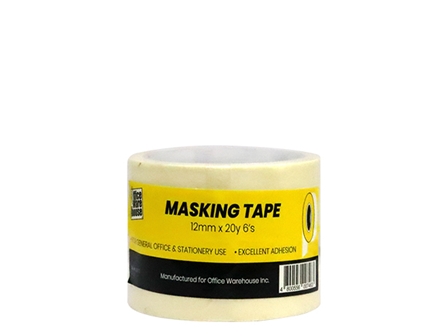 Office Warehouse Masking Tape 12mmx20y 6s