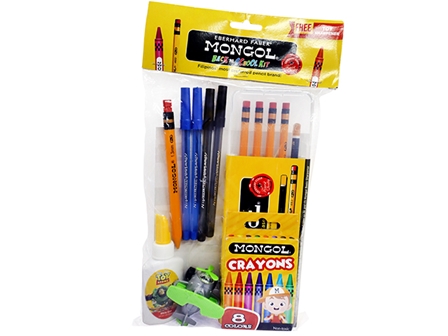 Mongol Back-to-School Kit with Toy Sharpener