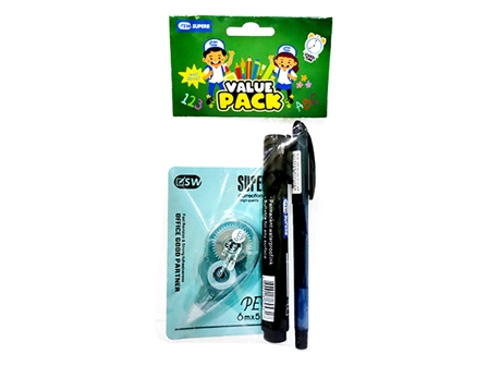 Superb Correction Tape and Pens GP-318 Value Pack 3s