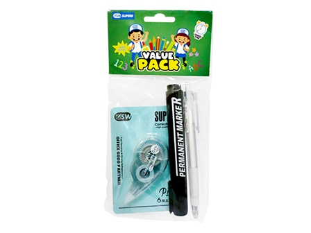 Superb Correction Tape and Pens GP-225 Value Pack 3s