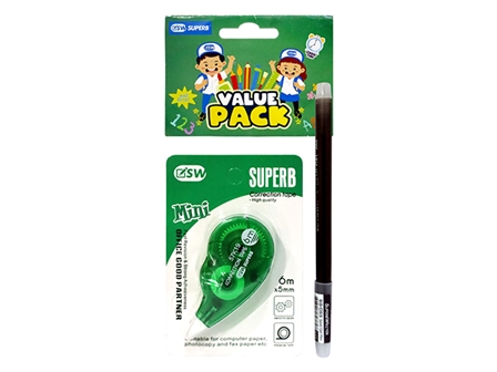 Superb Correction Tape and Pen SG-055 Value Pack 2s
