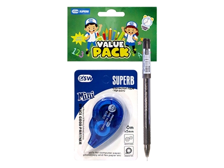 Superb Correction Tape and Pen GP-025 Value Pack 2s