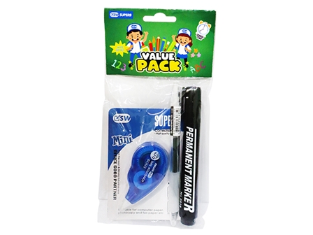 Superb Correction Tape and Pens GP-215 Value Pack 3s