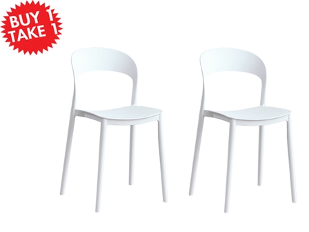 Nordic Plastic Chair 8125 White Buy One Take One