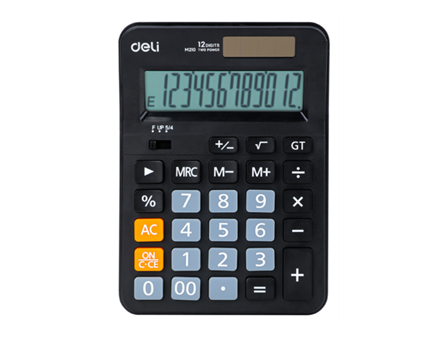 Deli EM210 12-Digit Standard Calculator Black