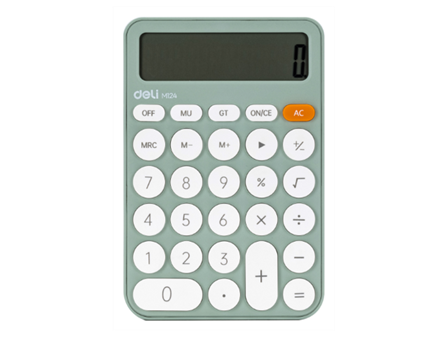 Deli EM124 12-Digit Standard Calculator Green