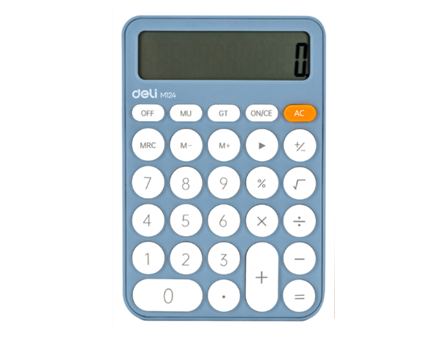 Deli EM124 12-Digit Standard Calculator Blue