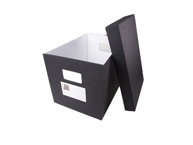 Office Warehouse  Storage Box w/Lid Black Legal