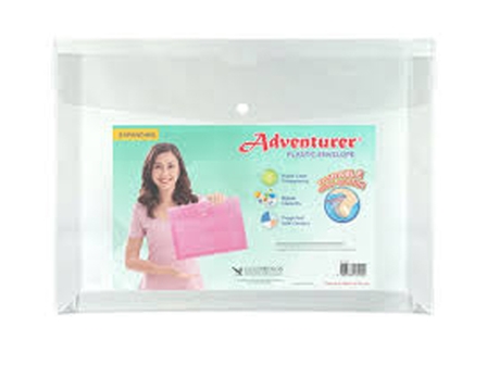 Adventurer Plastic Envelope E411L Clear Legal