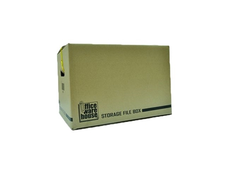 Office Warehouse Storage Box Overlap Brown 1pc