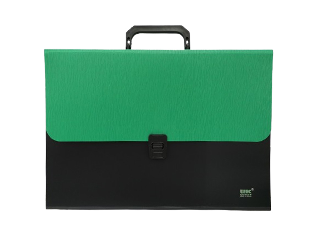 Expanding File with Handle 2-Tone Green/Black Legal