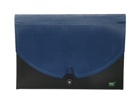 Expanding File with String Closure 2-Tone Black/Blue Legal