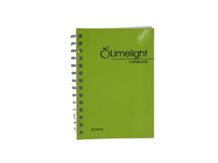 Limelight Spiral Notebook LSS380 Green 127 x 89mm