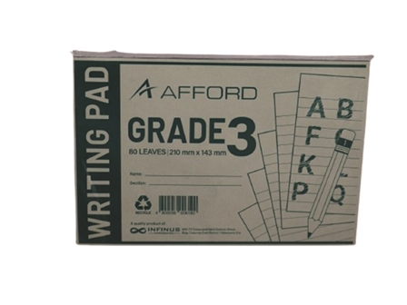 Afford Grade 3 Writing Pad 80LVS