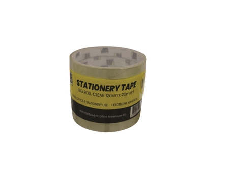 Tape Celo 3-Core Clear 12mm x 20m (6 Rolls)
