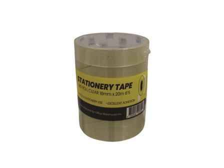 Tape Celo 3-Core Clear 18mm x 20m (6 Rolls)
