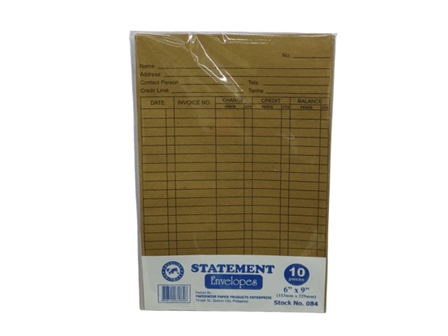 Kraft Statement Envelope Single Side 6