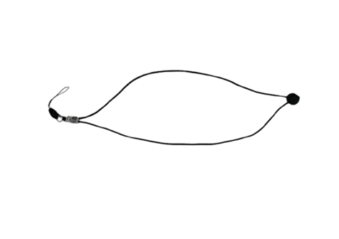 Fevelen Elastic ID Cord with Lock Black