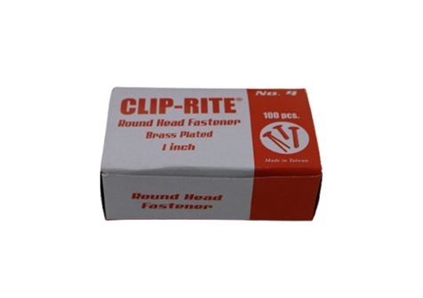 Clip-Rite Fastener Roundhead Paper  #4 Gold 1