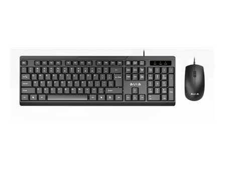 Aula AC101 Wired Keyboard & Mouse Combo Black