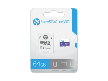 HP mx330 microSDXC™ Flash Memory Card 64GB 