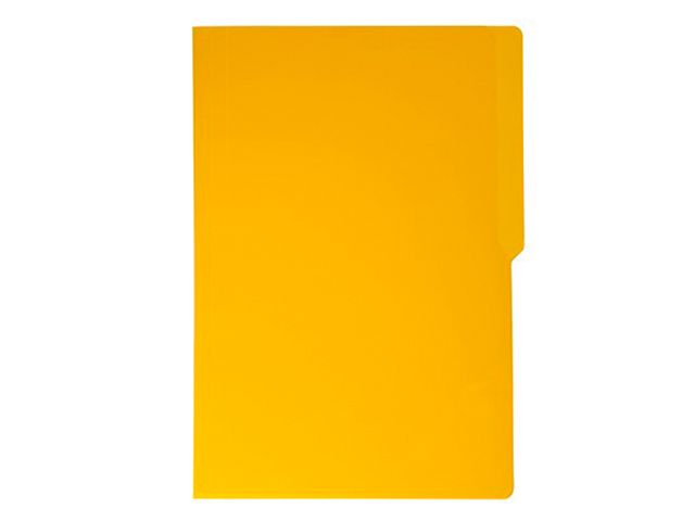 UK Office Folder Pre-punch w/Plastic Legal Yellow