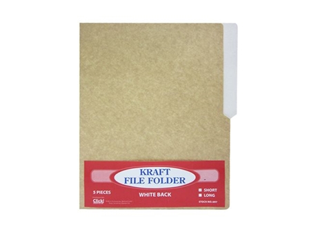 Click Folder Kraft White 5s Letter