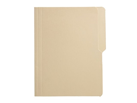 NonBrand Folder Pre-Punched 14PTS Letter Light Yellow 